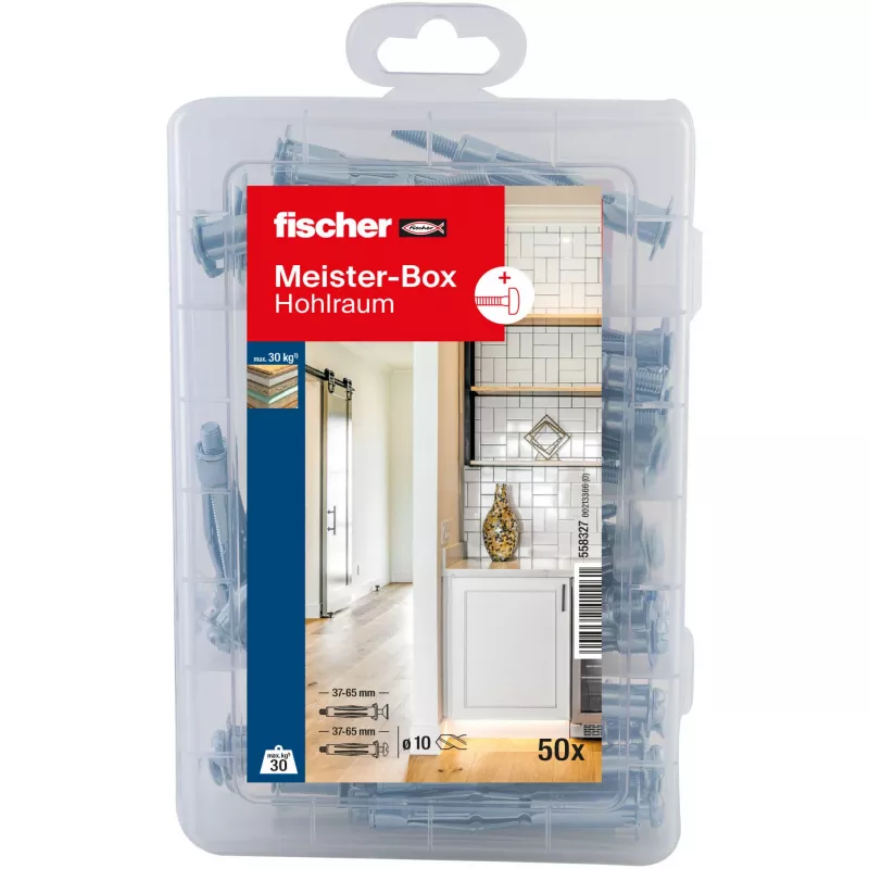 fischer kit di fissaggio universale DUOPOWER 100 pezzi (50 tasselli, 50 viti) 558327