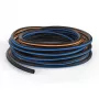 Fiskars 1027102 carrello portatubo da giardino 20 m, tubo in PVC 9 mm, avvolgitubo autonomo, nero/blu/arancione, con ugello regolabile e raccordi universali