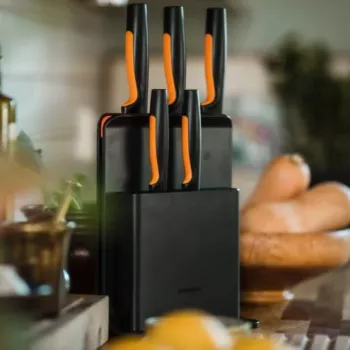 Fiskars Functional Form Set portacoltelli 6 pezzi con 5 coltelli