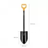 Fiskars Solid+ XL Vanga con lama affilata e manico a D in acciaio, lama in acciaio borurato, 1250 mm