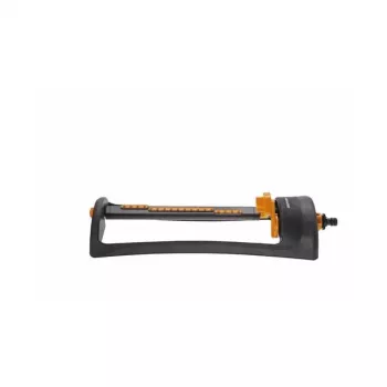 Fiskars Irrigatore per prato 1023662 Irrigatore oscillante, portata 200 m², Nero/Arancione