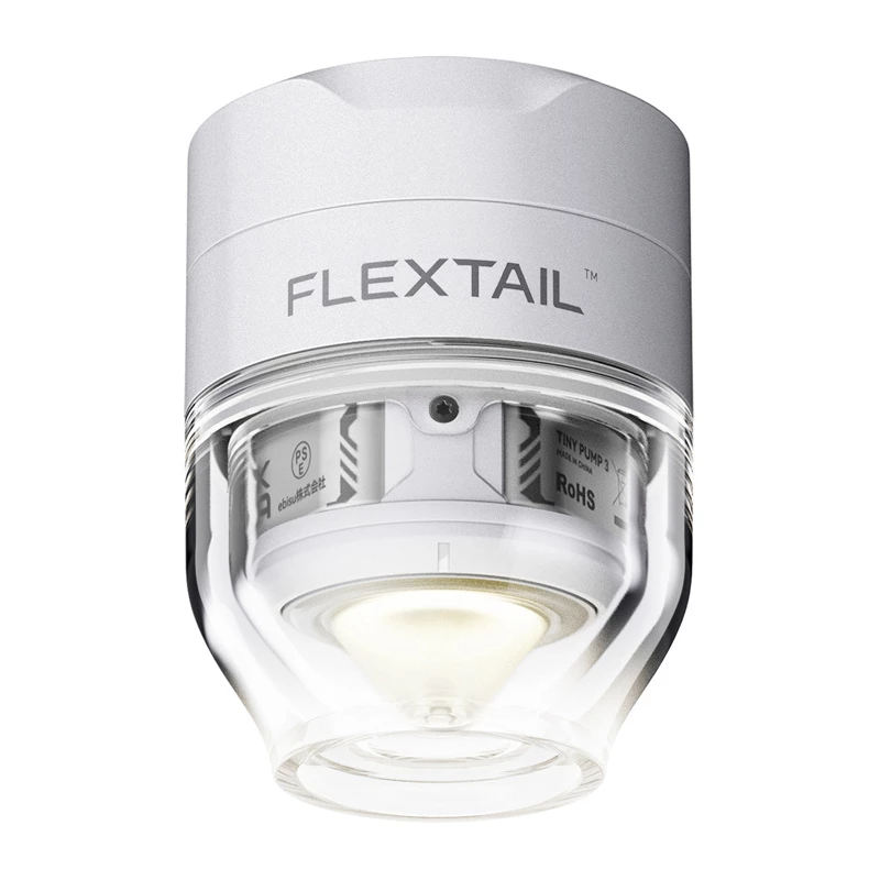 FLEXTAIL Tiny Pump 3X Pompa elettrica portatile, torcia LED, USB-C, bianco