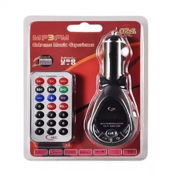 FM-Transmitter CMP05 con Telecomando, Slot USB, MicroUSB, Slot per Schede SD/TF, 87,5-108 MHz, 12V/24V, Nero