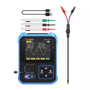 FNIRSI DSO-TC3 oscilloscopio digitale portatile tester transistor generatore di segnale 3-in-1
