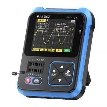 FNIRSI DSO-TC3 oscilloscopio digitale portatile tester transistor generatore di segnale 3-in-1