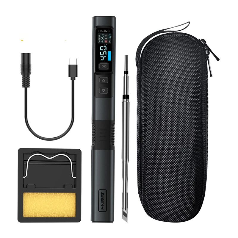 FNIRSI HS-02B Saldatore smart 100 W con USB-C PD