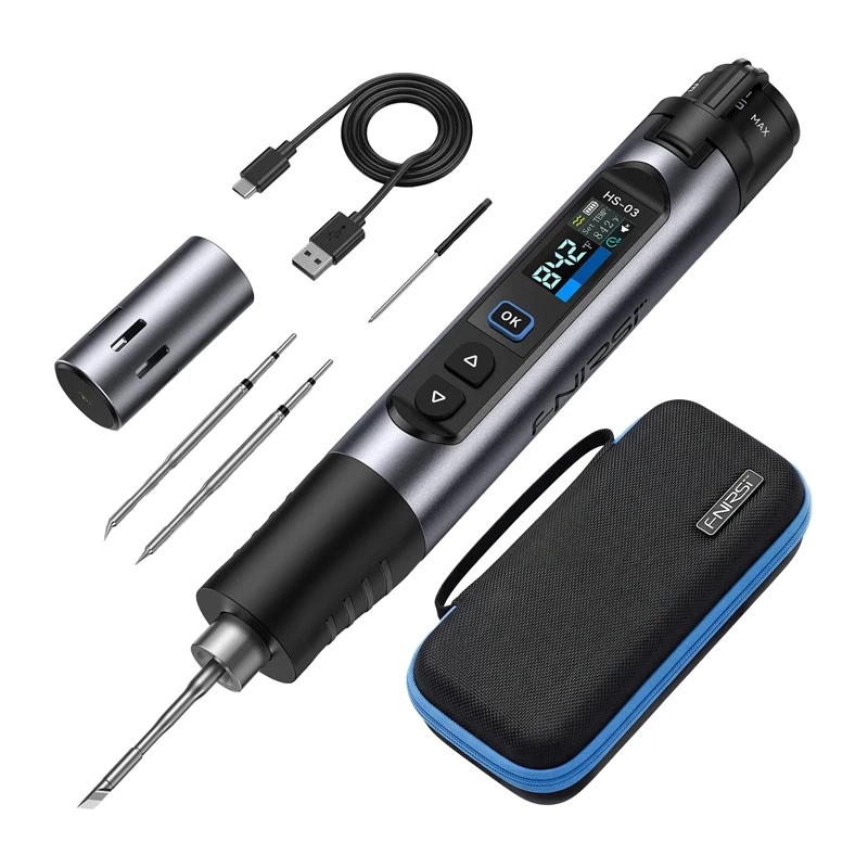 FNIRSI HS-03 Plus saldatore USB-C 65W con display OLED