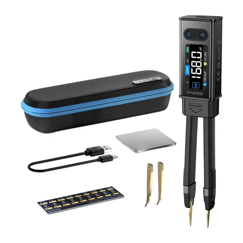 FNIRSI LCR-ST2 tester LCR, display a colori, 100Hz-100kHz, batteria ricaricabile