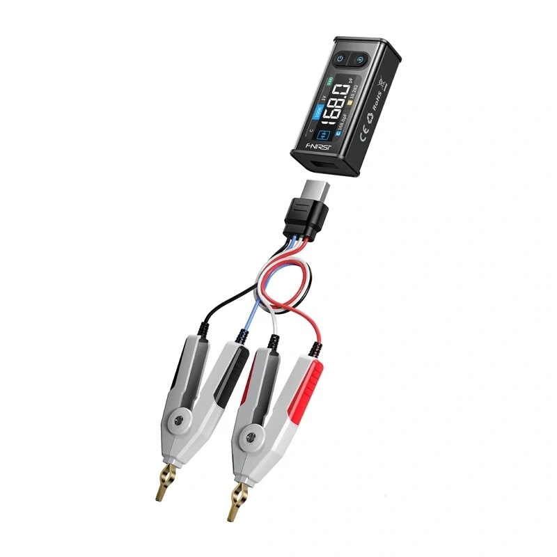 FNIRSI LCR-ST2 Plus tester LCR, 100 Hz–100 kHz, L/C/R/ESR/D/Q, display a colori, ricaricabile