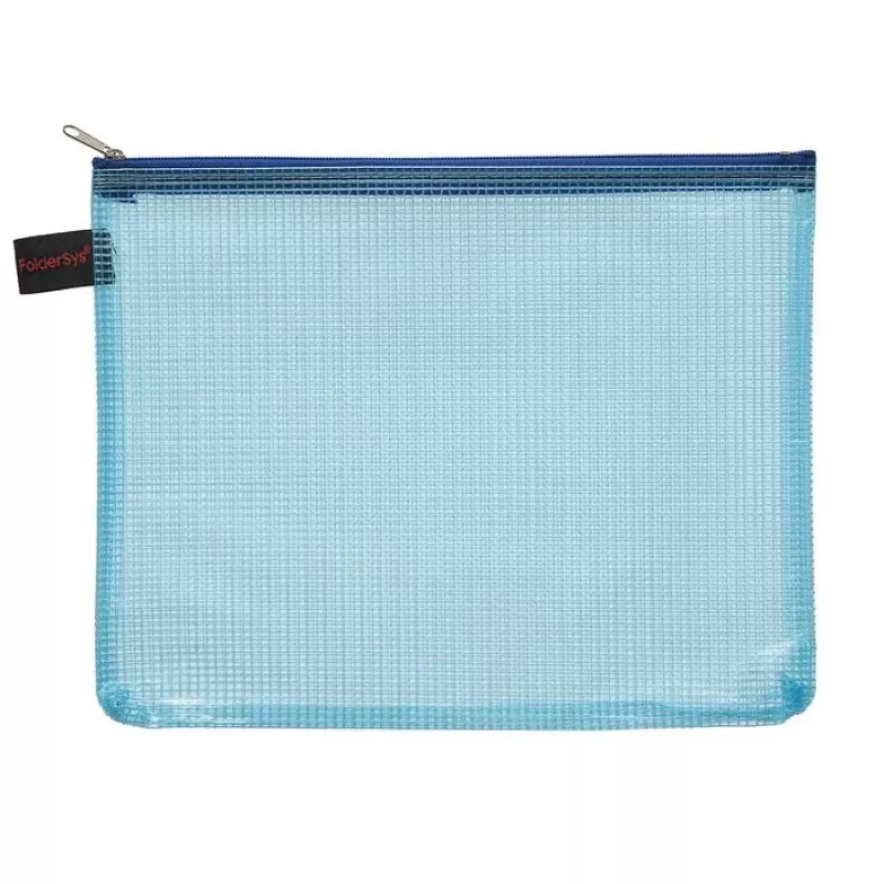FOLDERSYS 10 buste con zip A5 in PVC trasparente
