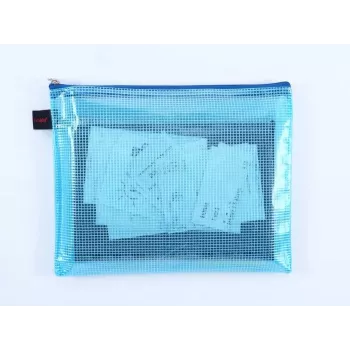 FOLDERSYS 10 buste con zip A5 in PVC trasparente