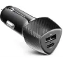 Caricabatterie da auto Forcell Carbon CC50-1A1C 38W USB-C PD 3.0 + USB-A QC 3.0 nero