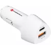 Forcell Carbon CC50-1A1C 38W USB-C PD + USB-A QC 3.0 Caricabatterie da auto - bianco
