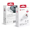 Forcell Carbon CC50-1A1C 38W USB-C PD + USB-A QC 3.0 Caricabatterie da auto - bianco