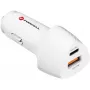 Forcell Carbon CC50-1A1C 38W USB-C PD + USB-A QC 3.0 Caricabatterie da auto - bianco