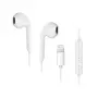 Forcell F-Audio HR-ME25 Auricolari In-Ear Lightning con Microfono e Telecomando, Bianco