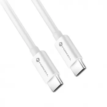 Forcell F-Energy cavo USB-C a USB-C QC4.0 PD 5A 100W 3m bianco C339