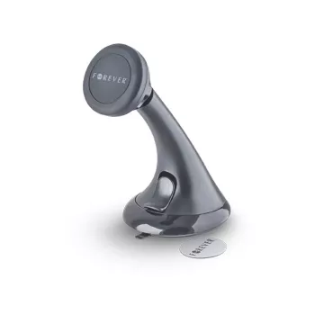 FOREVER Supporto universale per cellulare da auto MH-100 con ventosa, rotazione 360°, braccio telescopico, compatibile con smartphone da 50-90mm, nero