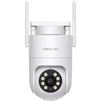 Foscam PD8 telecamera di sorveglianza wireless bianca 8MP (3840x2160), WiFi 6 dual band, radar a onde millimetriche, auto-tracking 360°, pan & tilt
