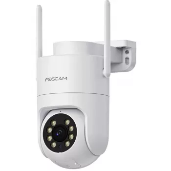 Foscam PD8 telecamera di sorveglianza wireless bianca 8MP (3840x2160), WiFi 6 dual band, radar a onde millimetriche, auto-tracking 360°, pan & tilt
