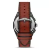 Fossil FS5799 Orologio da uomo minimalista al quarzo 44mm pelle nera