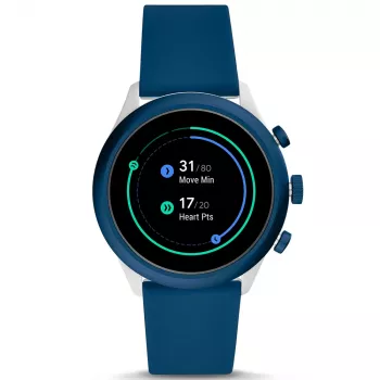 Fossil FTW4036 Gen 5 Smartwatch 44mm acciaio inox cinturino in silicone Wear OS