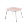 FOX174318 tavolino da caffè rettangolare bianco con ripiano inferiore, pannello MDF laccato, soggiorno moderno