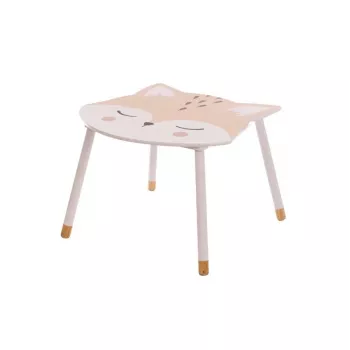 FOX174318 tavolino da caffè rettangolare bianco con ripiano inferiore, pannello MDF laccato, soggiorno moderno