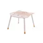FOX174318 tavolino da caffè rettangolare bianco con ripiano inferiore, pannello MDF laccato, soggiorno moderno