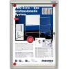 FRANKEN X-tra!Line bacheca per interni chiudibile nera 1 x DIN A4, superficie magnetica cancellabile a secco, cornice in alluminio anodizzato argento (FSA1)