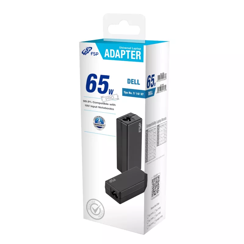 FSP PRO adattatore universale per laptop 65W – Dell
