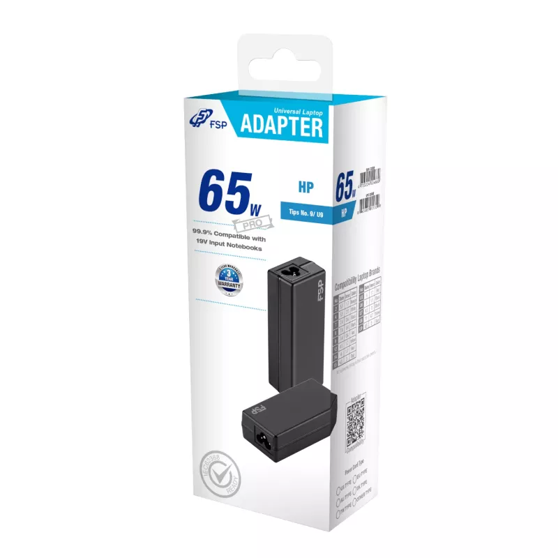FSP PRO adattatore universale per laptop 65W – HP