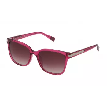 Furla SFU336 Occhiali da sole da donna - montatura in acetato Havana con lenti marroni sfumate - 55/18/135 mm