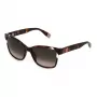 FURLA SFU470-5401AY Occhiali da sole donna - Montatura in acetato nera, lenti grigie sfumate, 54 mm