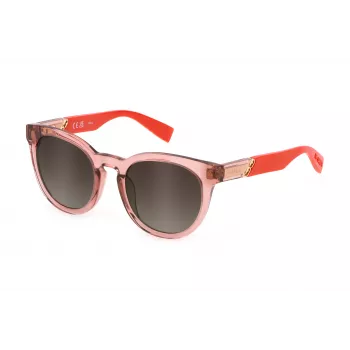 FURLA SFU687-510D48 Occhiali da sole donna - Montatura in acetato marrone havana, lenti marroni sfumate, 51mm