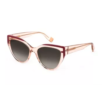 Occhiali da sole donna FURLA SFU694-5509TU - montatura in plastica geometrica, lenti in policarbonato, protezione UV400, 55/18/140 mm