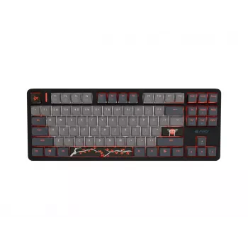 Fury Kanabo K6 tastiera gaming, layout US, illuminazione RGB, poggiapolsi magnetico, nero/grigio