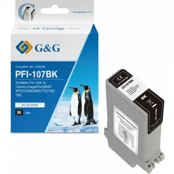 G&G cartuccia d'inchiostro compatibile Canon PFI-107BK nero