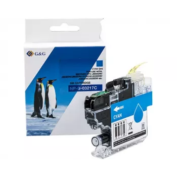 G&G Cartuccia d'inchiostro compatibile per Brother LC-3217C ciano (13995)