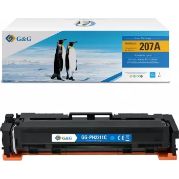 G&G cartuccia toner compatibile per HP 207A / W2211A (ciano)
