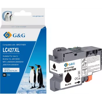 G&G Cartuccia di inchiostro compatibile con Brother 427XL LC-427XLBK nero alta capacità