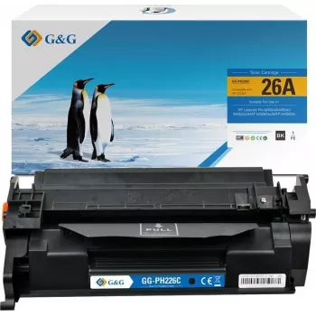 G&G cartuccia toner compatibile con HP 26A / CF226A (nero, 3.100 pagine)