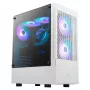 GAMDIAS Talos E3 MESH case gaming midi-tower, bianco, vetro temperato, 4x120mm ventole ARGB, ATX/Micro-ATX/Mini-ITX, pannello frontale in mesh