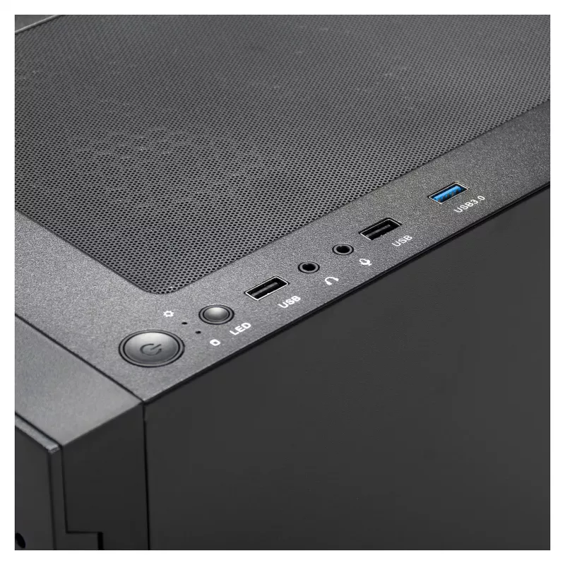 Gamdias Talos E3 Mesh RGB case midi-tower ATX con pannelli in vetro temperato (nero)