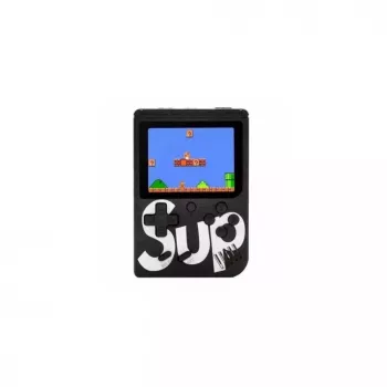 GameBox R1 console retro portatile 8-Bit con 400 giochi, LCD 3 pollici, cavo TV-RCA, nero