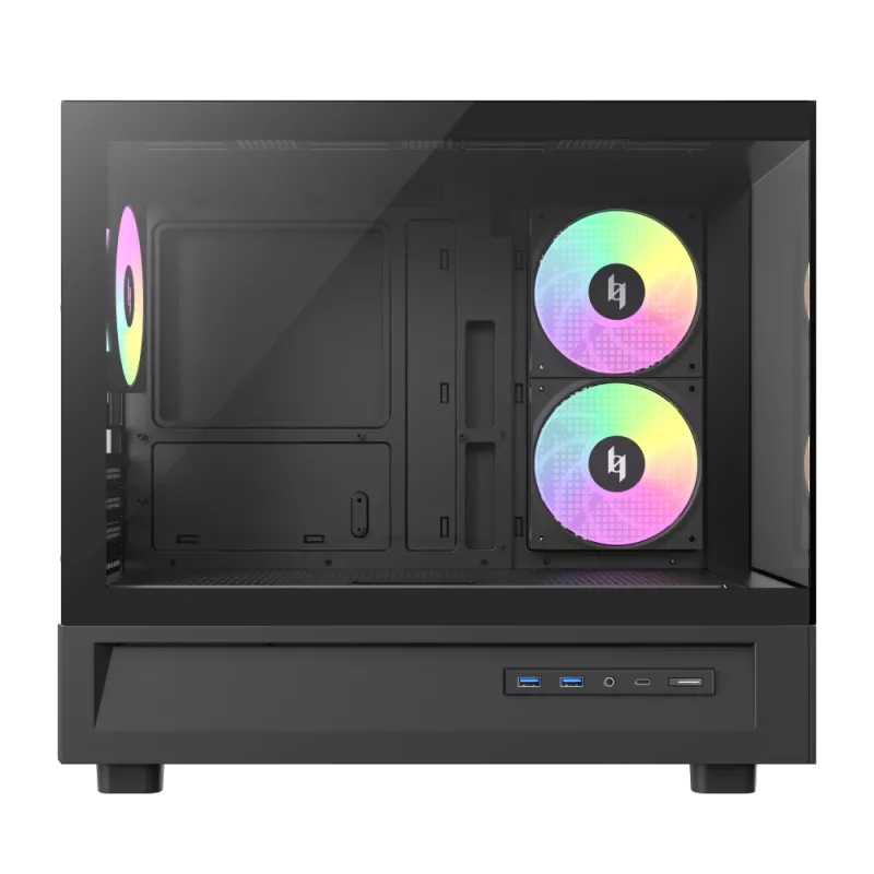 GAMEMAX NEX C31 BK Case per PC Mid-Tower, MATX/BTF, Nero