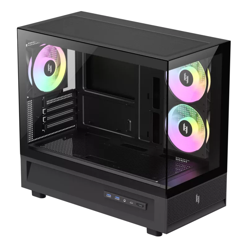 GAMEMAX NEX C31 BK Case per PC Mid-Tower, MATX/BTF, Nero