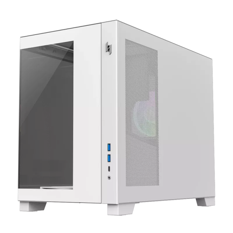 Gamemax NEX C33 WH Case per computer M-ATX/BTF Bianco