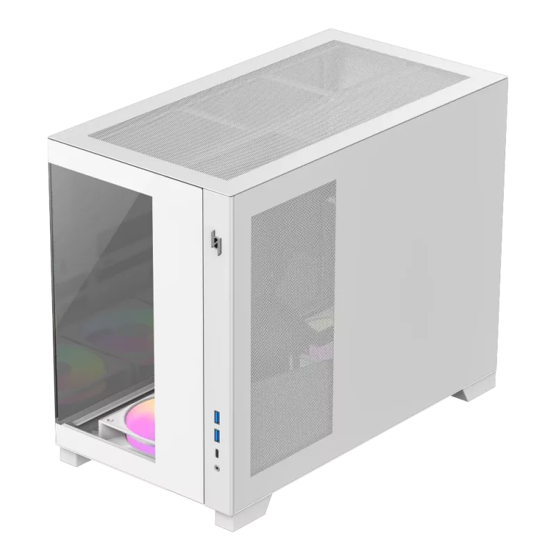 Gamemax NEX C33 WH Case per computer M-ATX/BTF Bianco