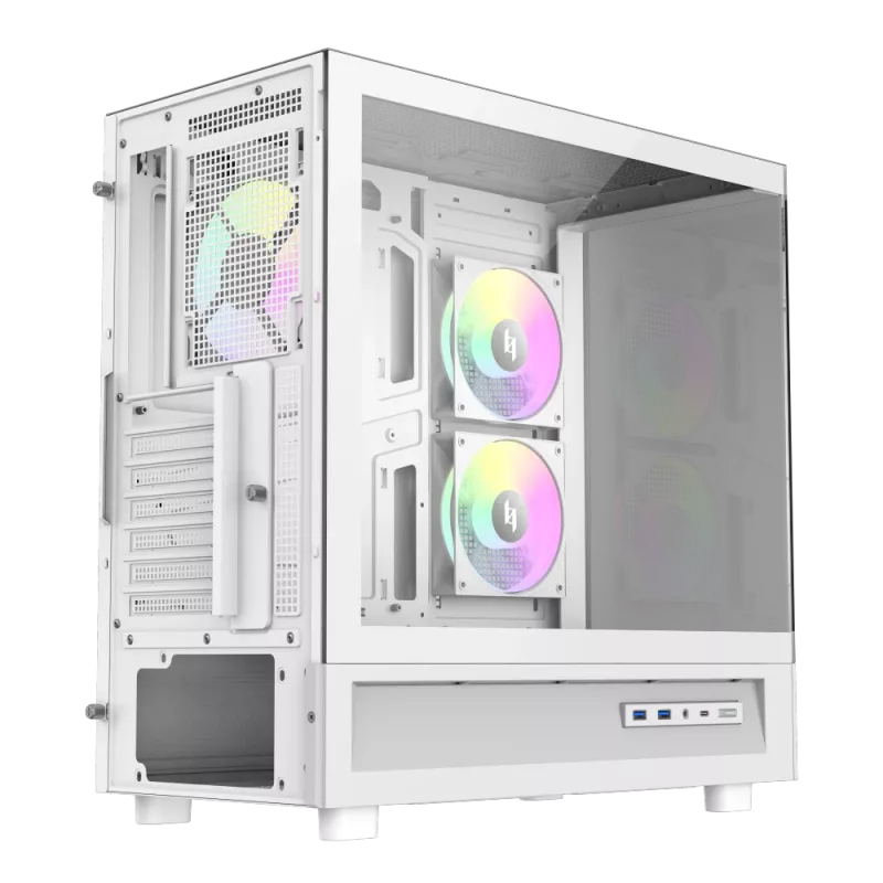 Gamemax NEX C51 WH Case per PC Mid Tower ATX/BTF Bianco